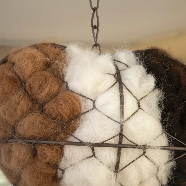 🔥LAST DAY 50% OFF - 🕊️🏡Handmade Natural Alpaca Fiber Bird Nesting Heart❤️Bird lovers gift